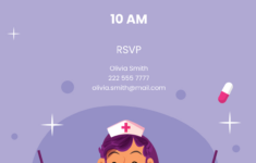 Free International Nurses Day Invitation Card Template To Edit Online in Free Nurses Day Printables