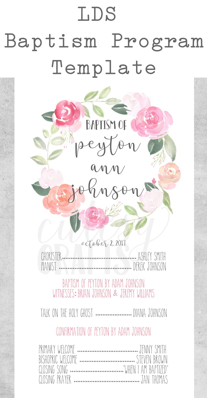 Free Lds Baptism Program Template - Cutesy Crafts with Lds Baptism Templates Free Download