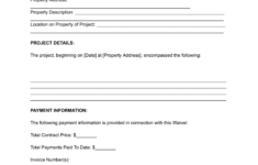 Free Lien Waiver Form (For Contractors) | Pdf &amp; Word within Free Printable Lien Release Form