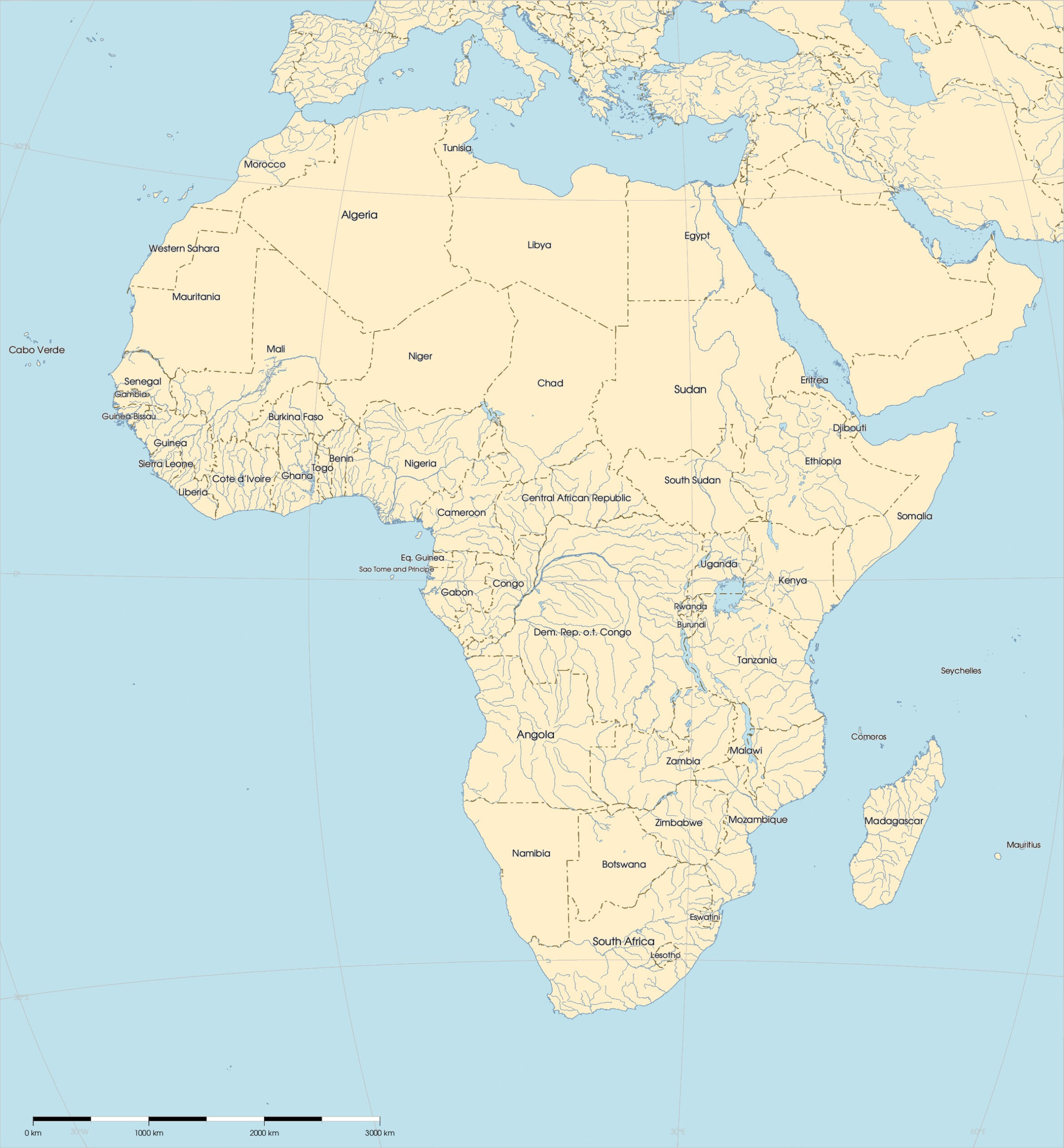 Free Maps Of Africa | Mapswire with regard to Free Printable Map Of Africa