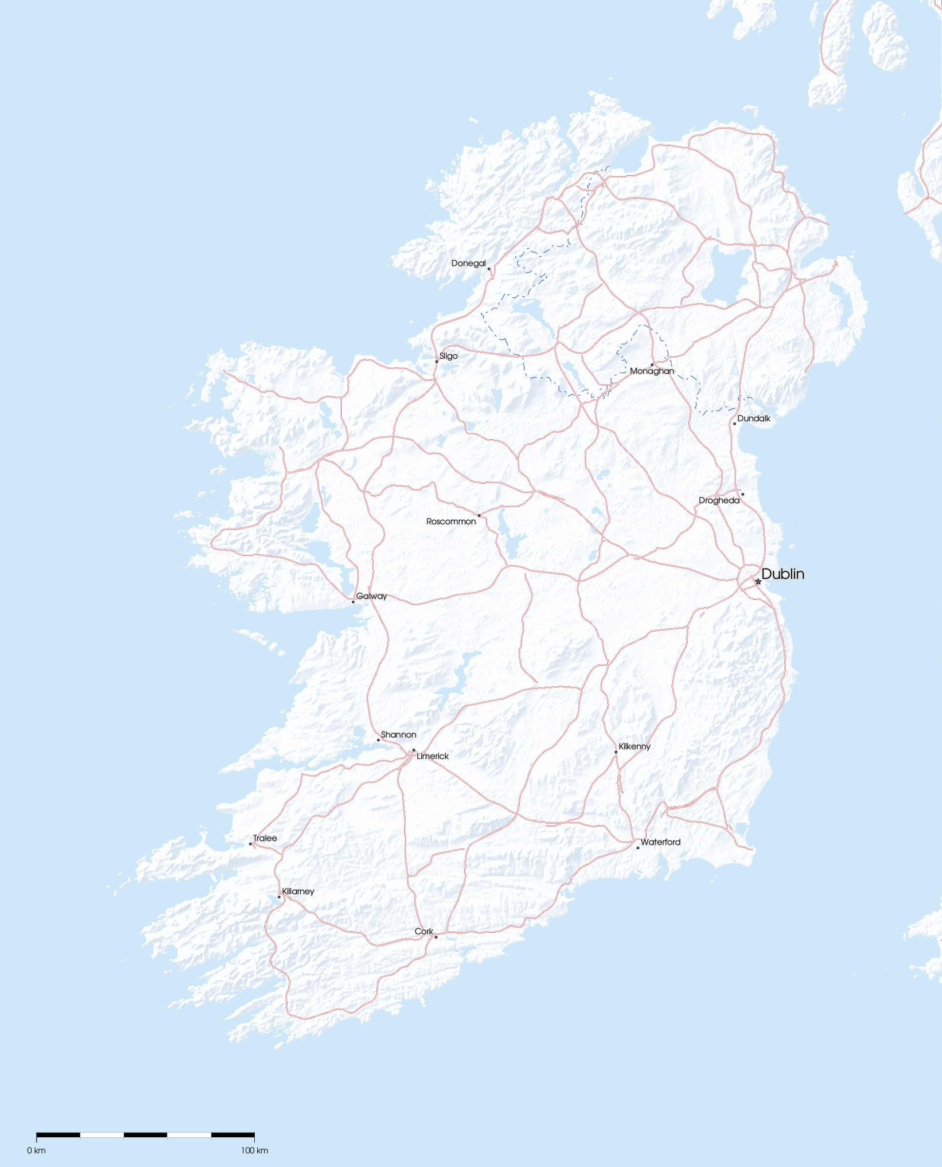 Free Maps Of Ireland | Mapswire inside Map of Ireland Printable Free