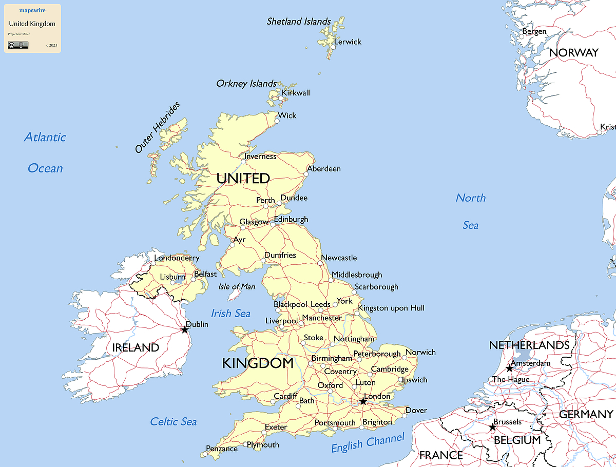 Free Maps Of The United Kingdom | Mapswire within Free Printable Map of Great Britain