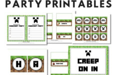 Free Minecraft Party Printables throughout Free Minecraft Printables For Parties