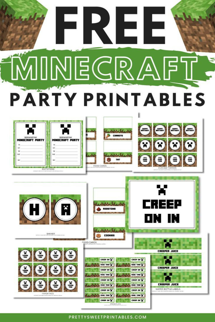 Free Minecraft Printables For Parties
