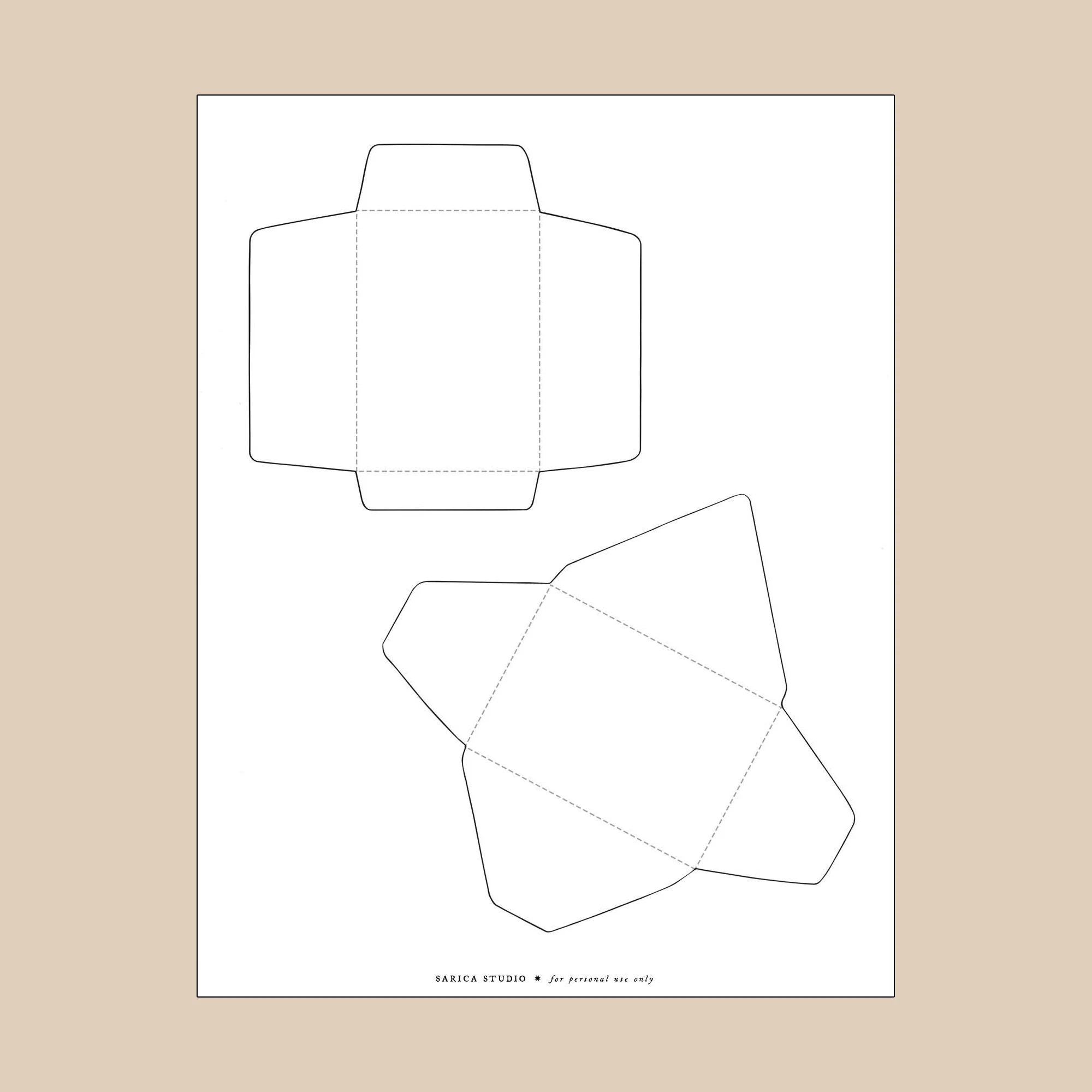 Free Mini Envelope Template Printable — Sarica Studio within Free Pocket Letter Printables