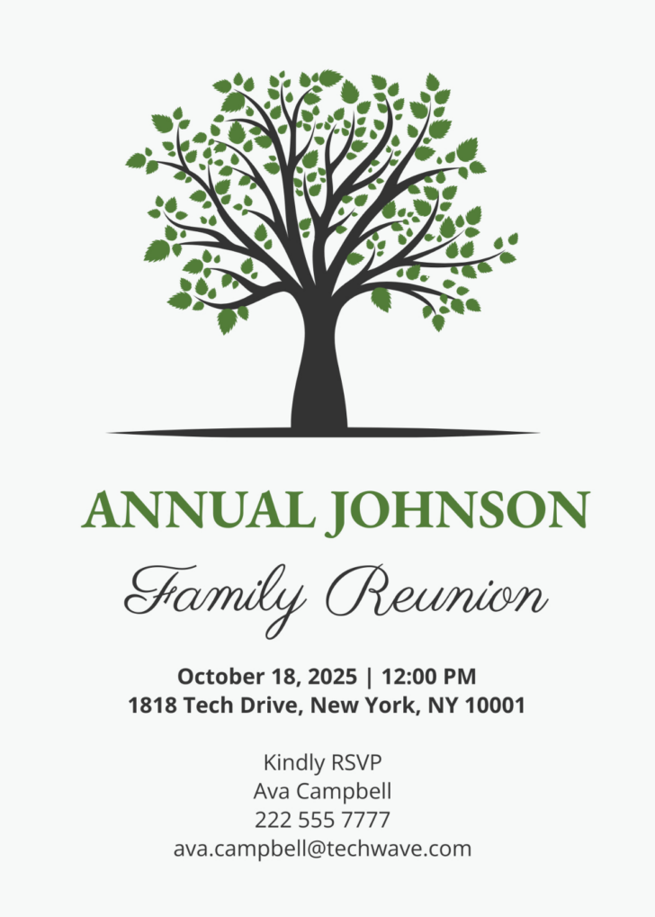 Free Printable Family Reunion Templates