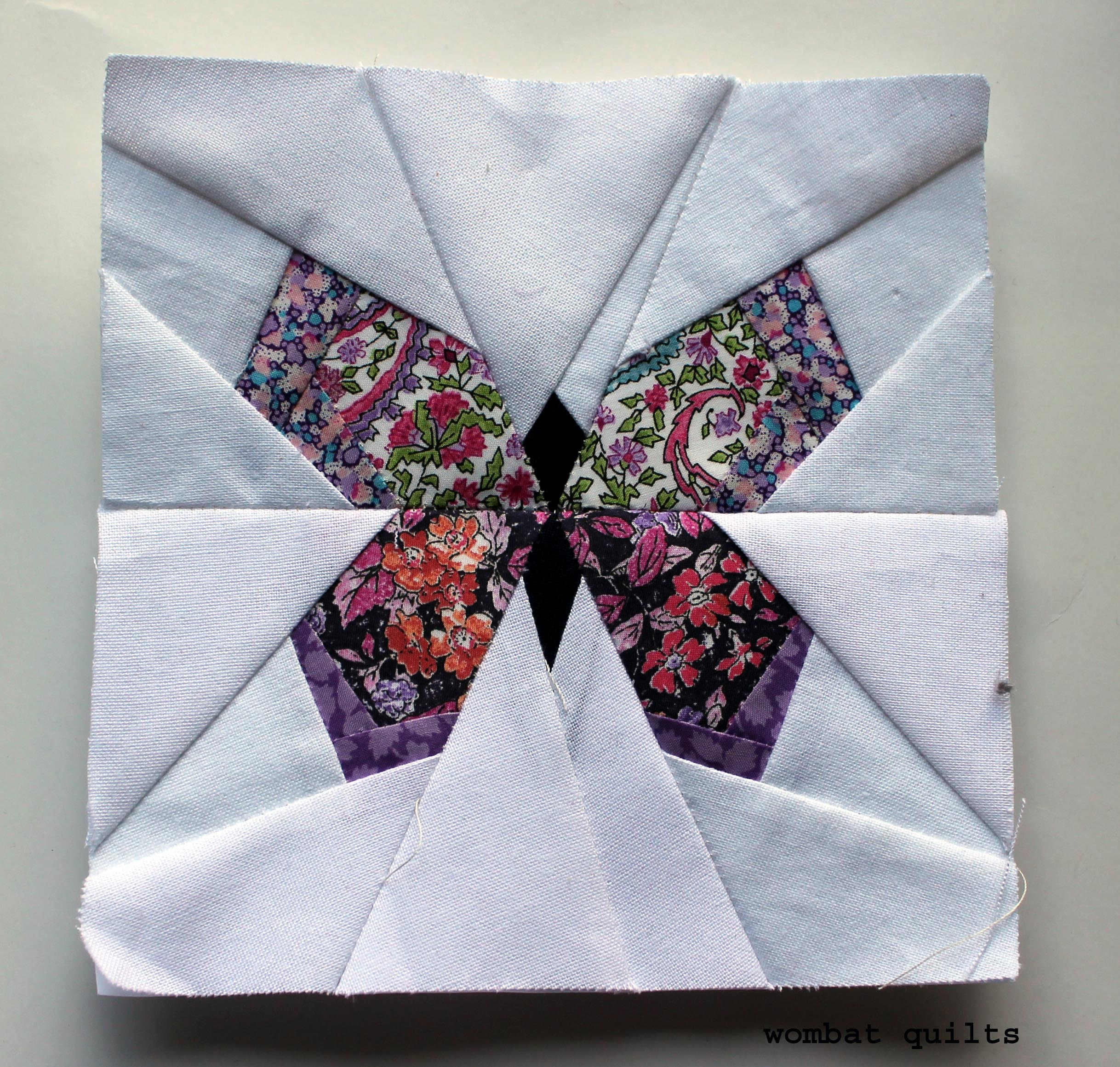 Free Paper Piecing Patterns | Wombat Quilts for Free Printable Paper Piecing Patterns For Quilting