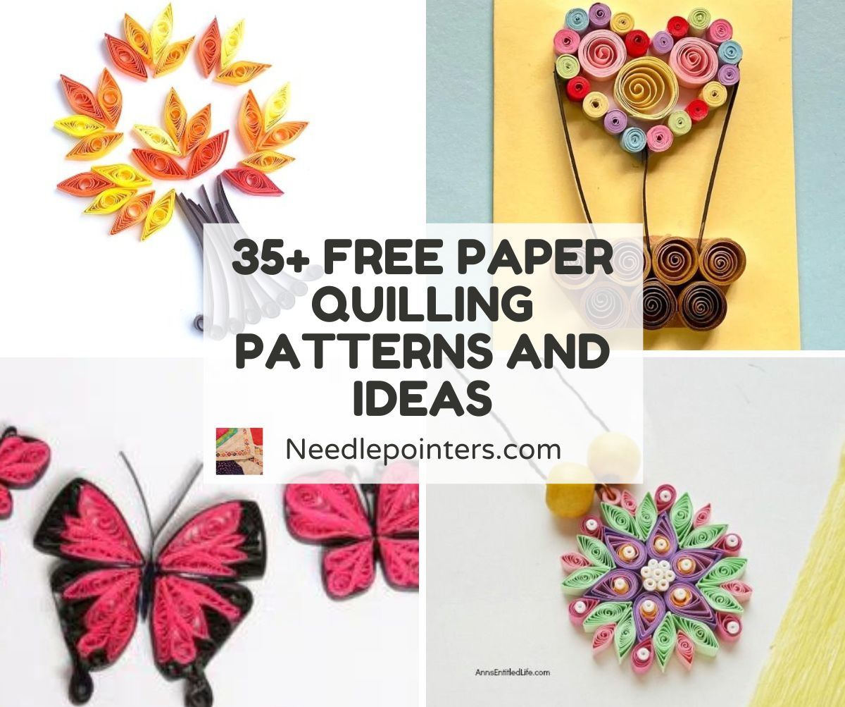 Free Paper Quilling Patterns And Ideas | Needlepointers regarding Free Printable Quilling Templates
