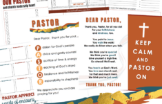 Free Pastor Appreciation Printable Pack + 25 Ideas To Bless Pastors for Free Printable Pastor Appreciation Cards