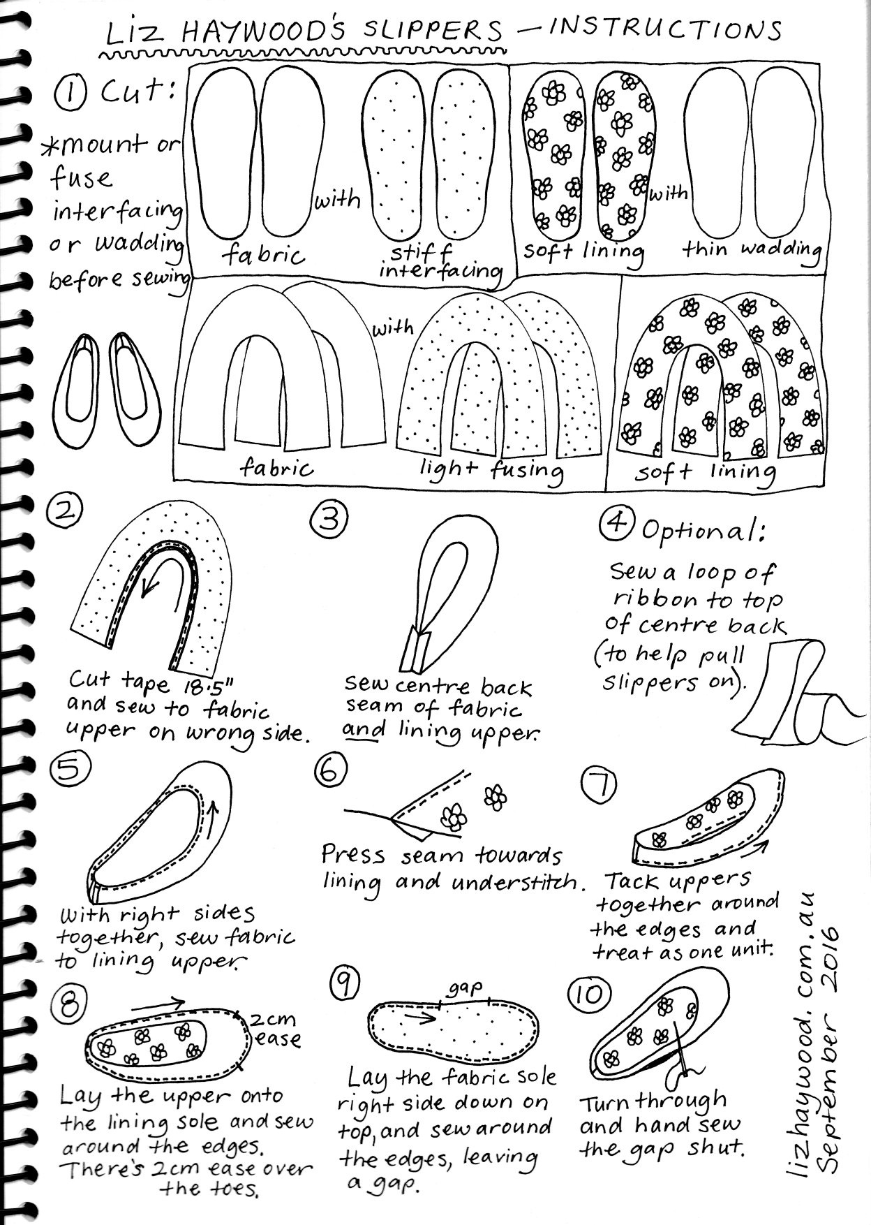 Free Pattern Ballerina Slippers - The Craft Of Clothes intended for Free Template Slipper Boot Sewing Pattern