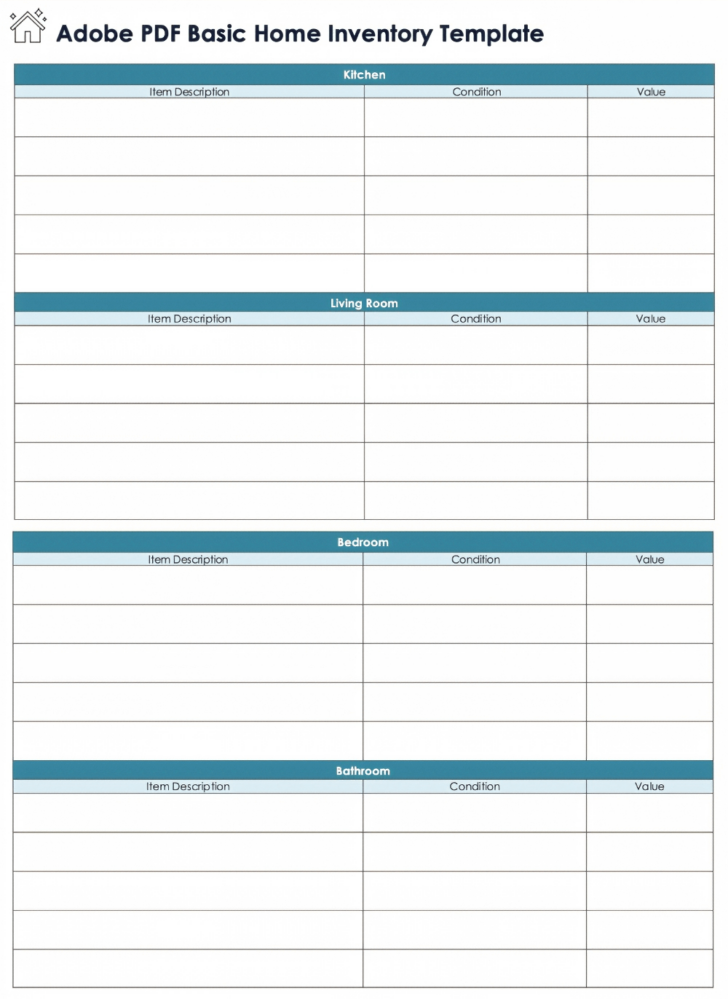 Free Printable Home Inventory List