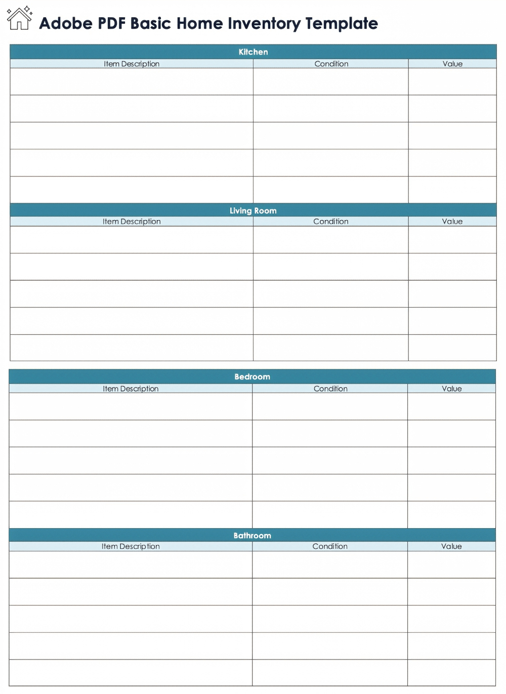 Free Pdf Inventory Sheets &amp;amp; Templates - Editable &amp;amp; Printable with Free Printable Home Inventory List