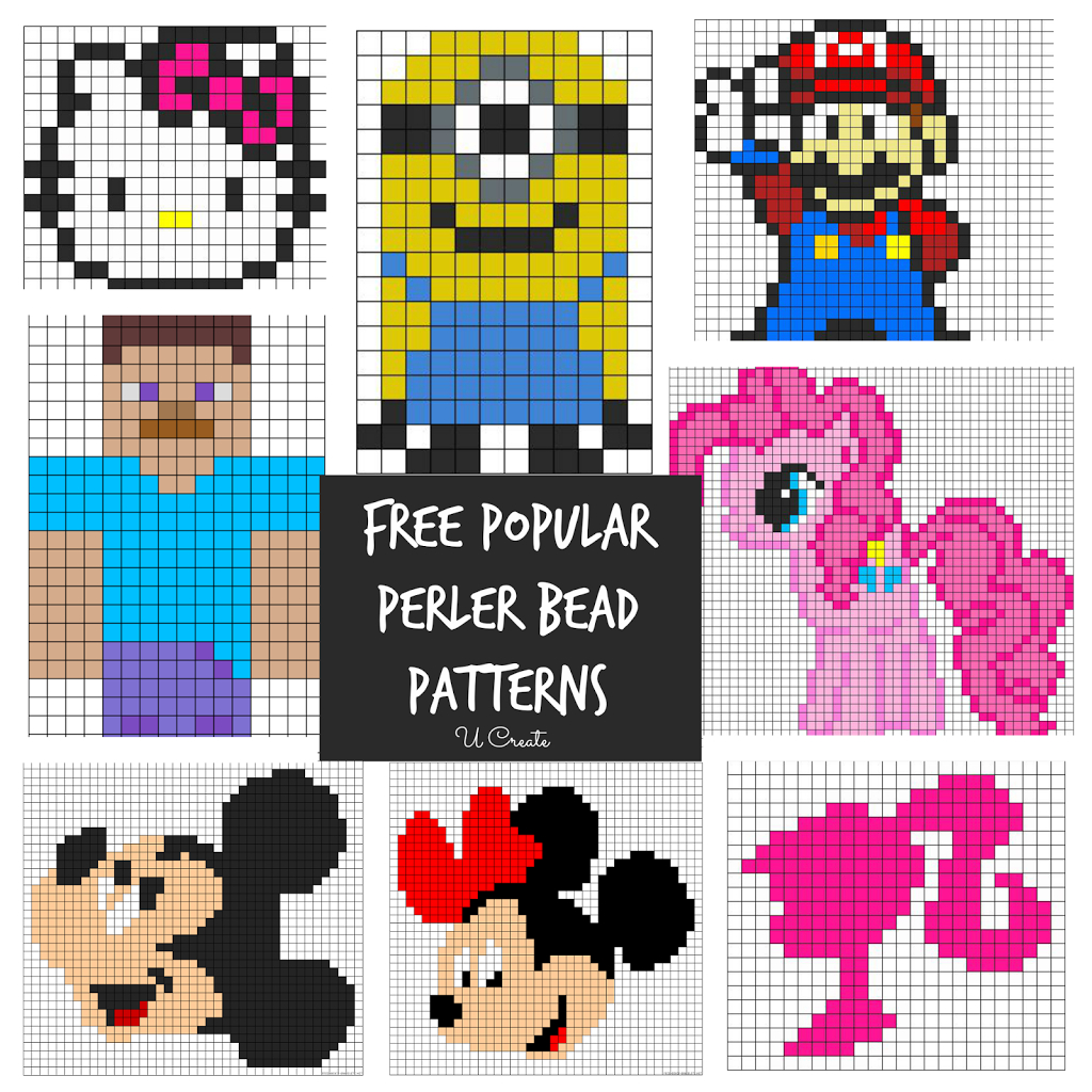 Free Perler Bead Patterns For Kids! - U Create with Perler Beads Patterns Free Printable