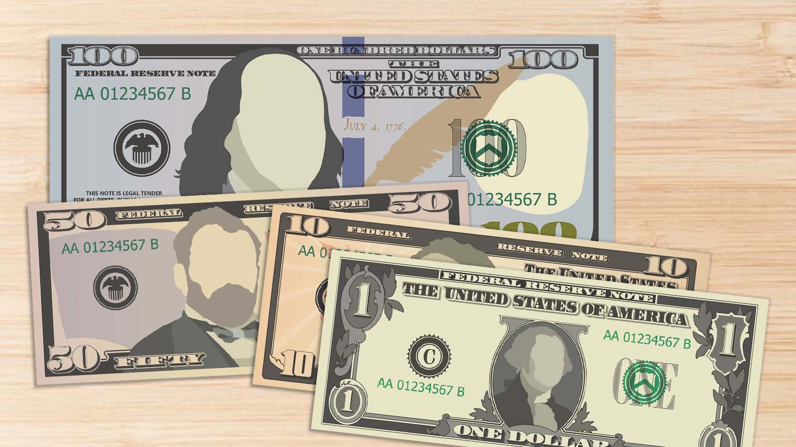 Free Play Money Printable Bundle (All Us Bills And Coins) for Free Printable Dollar Bills