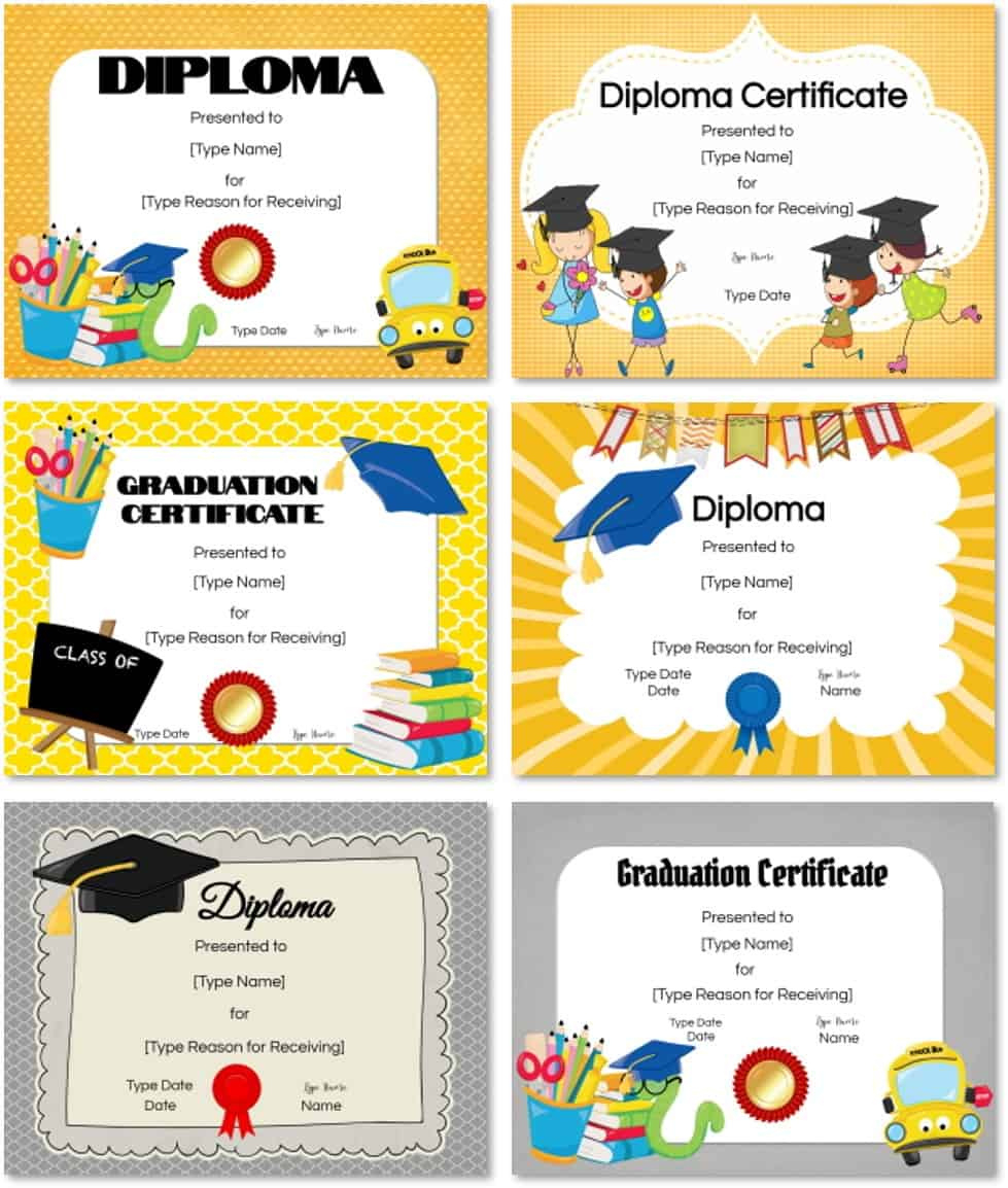 Free Preschool And Kindergarten Graduation Certificate Templates for Free Printable Kindergarten Award Certificates