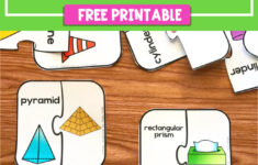 Free Printable 3D Shape Puzzles – Simply Kinder throughout Free Printable 3D Shapes