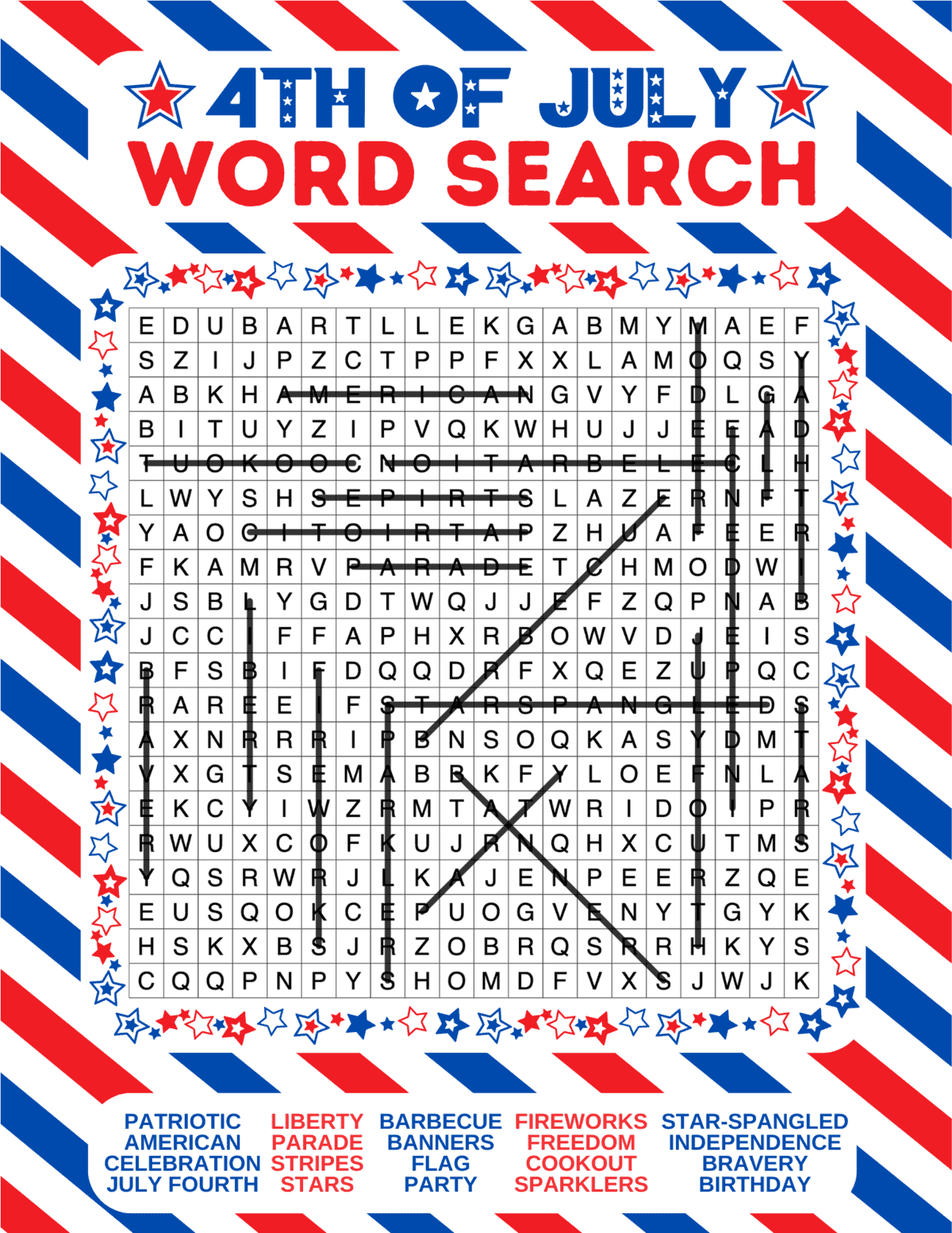 Free Printable 4Th Of July Word Search - Prudent Penny Pincher throughout Free Printable 4th of July Puzzles