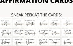 Free Printable Affirmation Cards + 100 Affirmation Ideas throughout Free Affirmation Printables