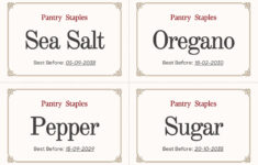 Free Printable And Customizable Kitchen Label Templates | Canva intended for Free Printable Buffet Label Templates