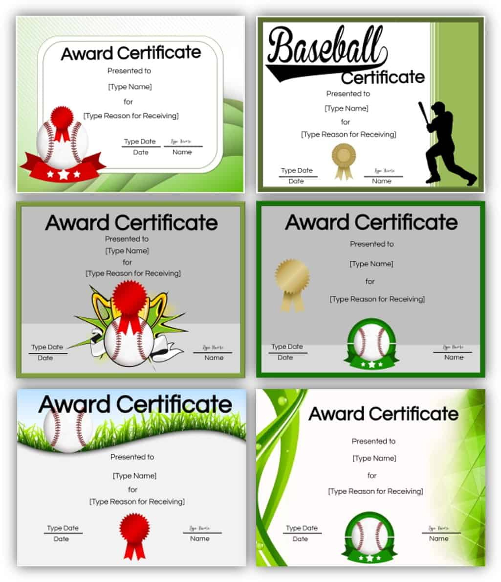 Free Printable And Editable Baseball Awards With Certificate Templates with Free Printable Baseball Award Certificates