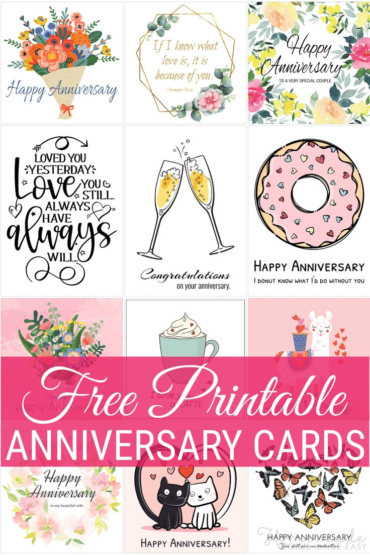 Free Printable Anniversary Cards intended for Free Printable Anniversary Cards For My Wife