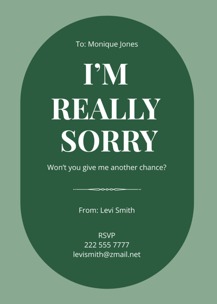 Free Im Sorry Printable Cards