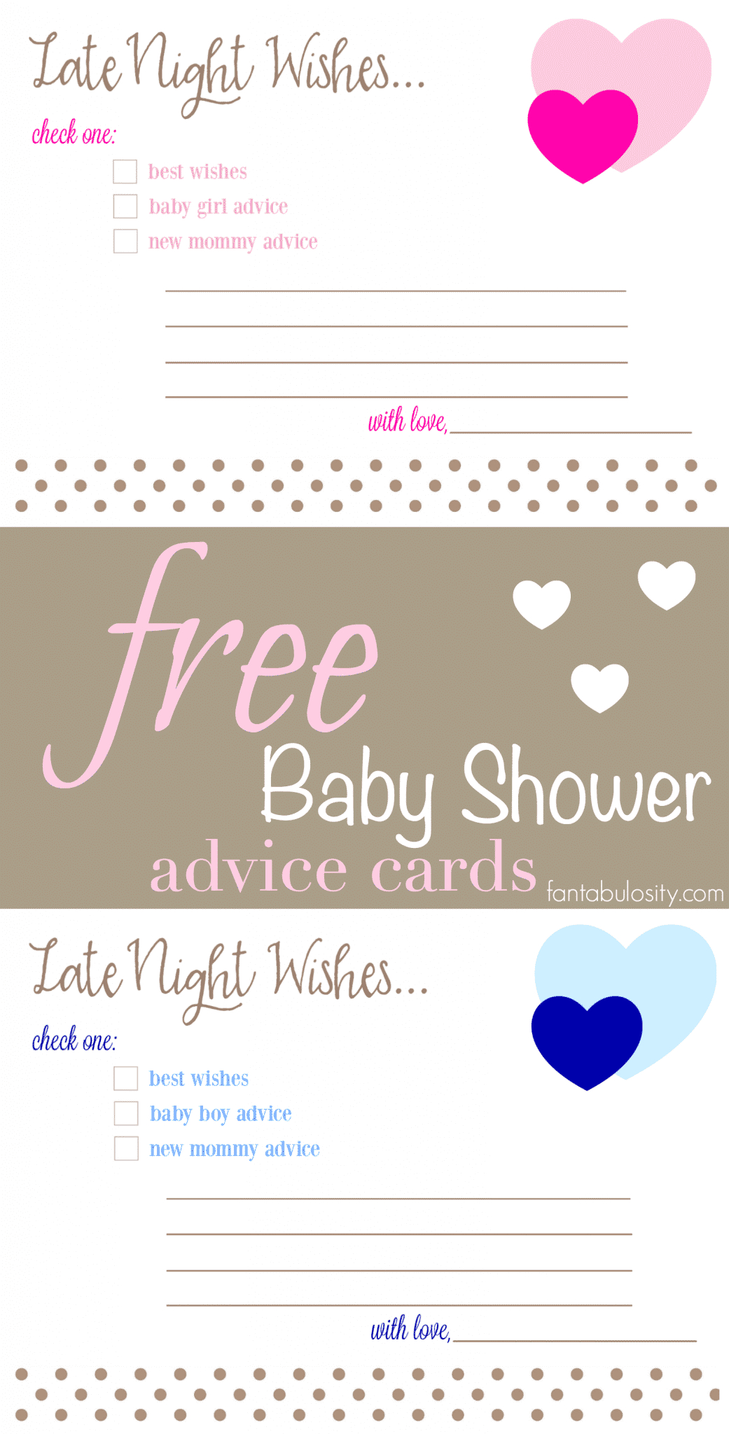 Free Printable Baby Shower Advice &amp;amp; Best Wishes Cards - Fantabulosity for Free Mommy Advice Cards Printable