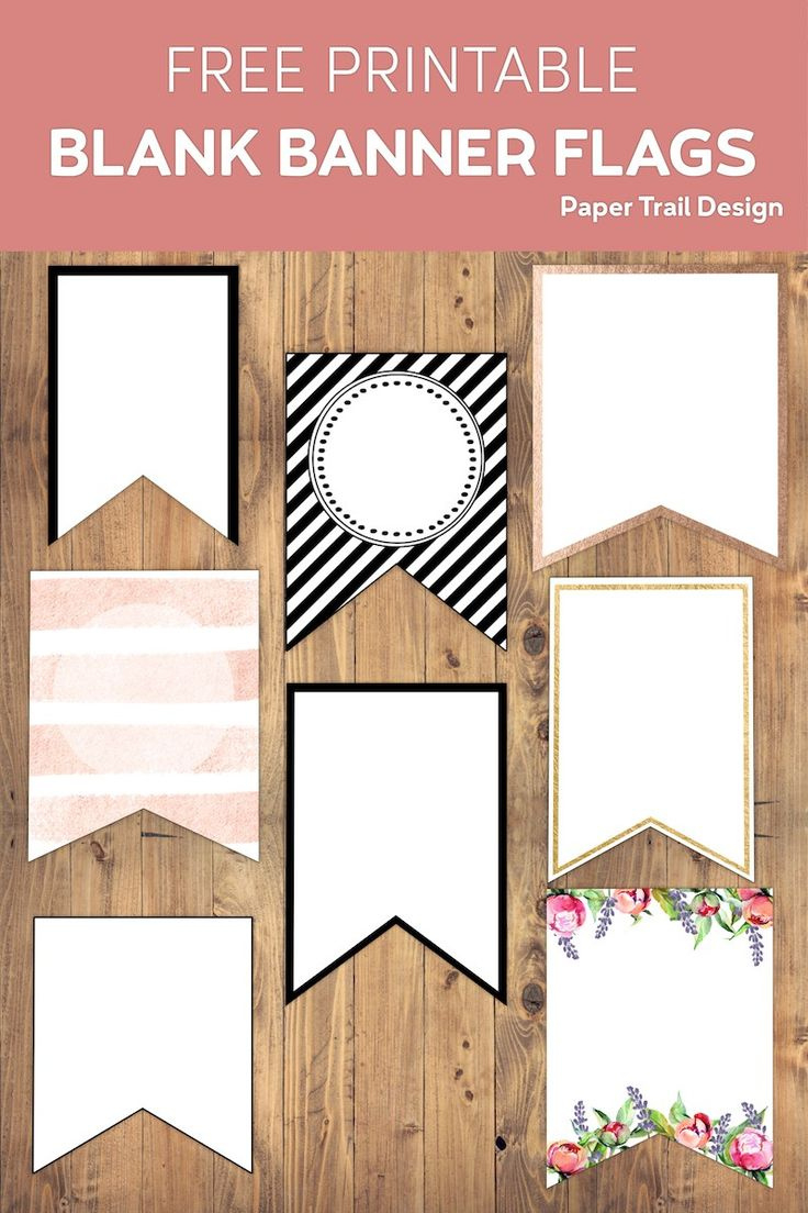 Free Printable Banner Templates {Blank Banners} - Paper Trail Design with Free Printable Banner Templates