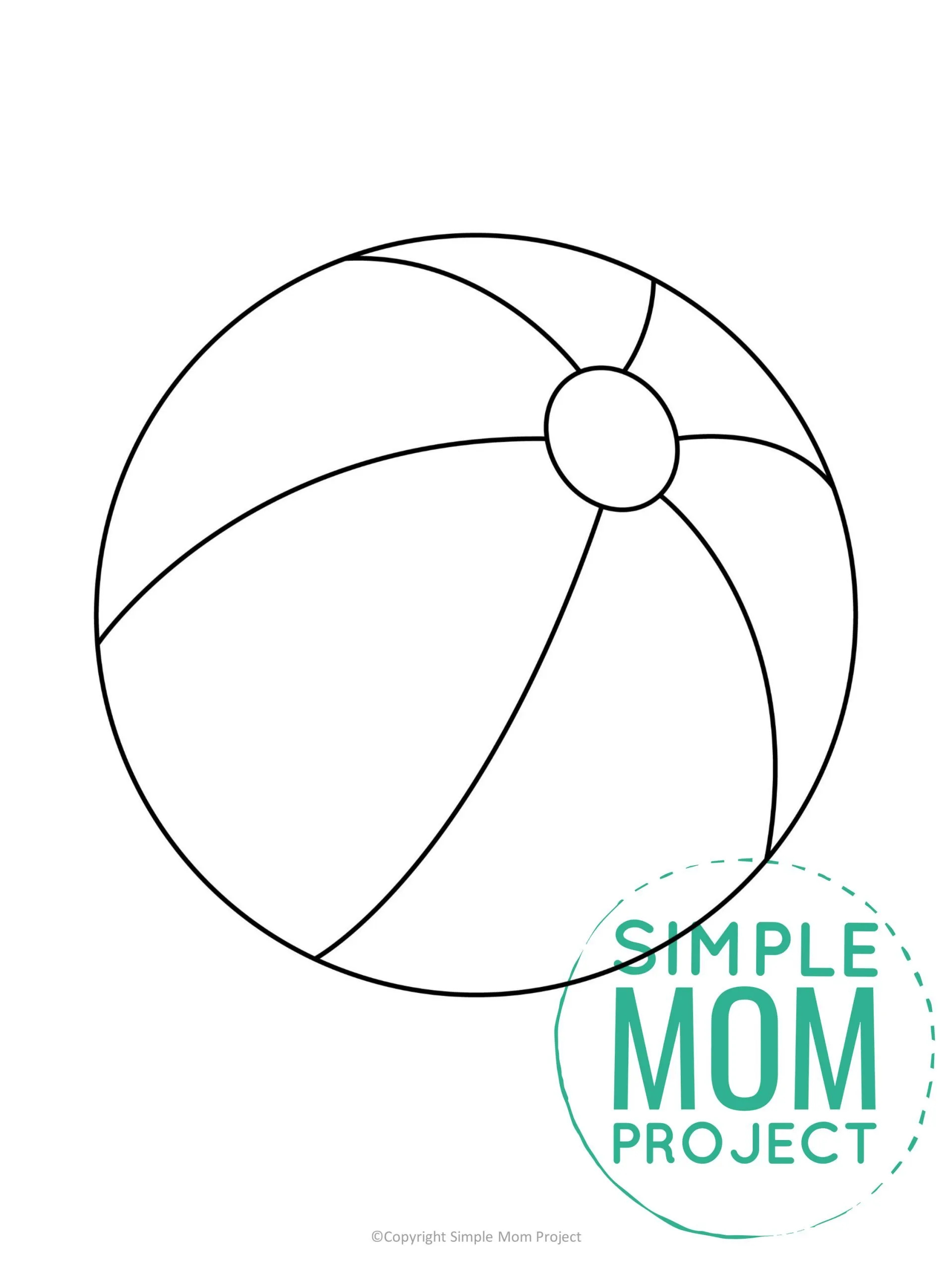 Free Printable Beach Ball Template – Simple Mom Project with regard to Free Printable Beach Ball Pattern