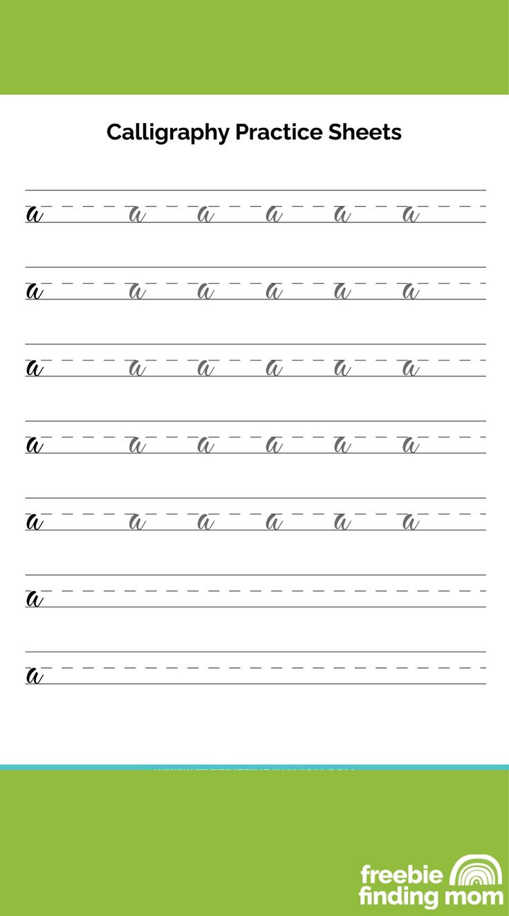 Free Printable Beginner Calligraphy Practice Sheets for Calligraphy Practice Sheets Printable Free