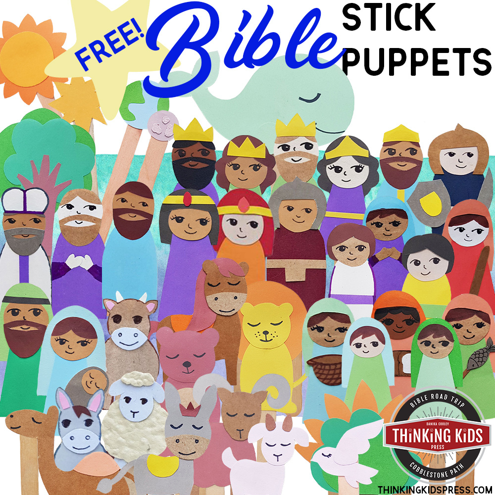 Free Printable Bible Stick Puppets - Thinking Kids for Free Printable Bible Figures