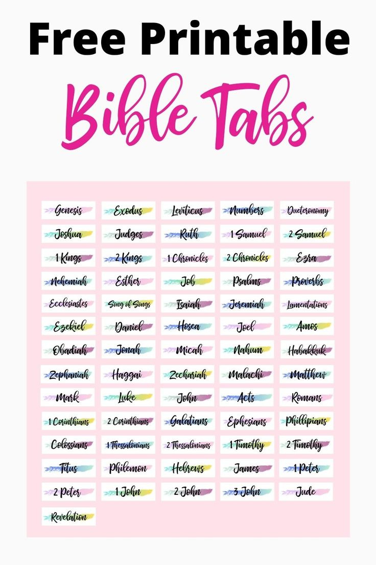 Free Printable Bible Tabs within Free Printable Bible Tabs