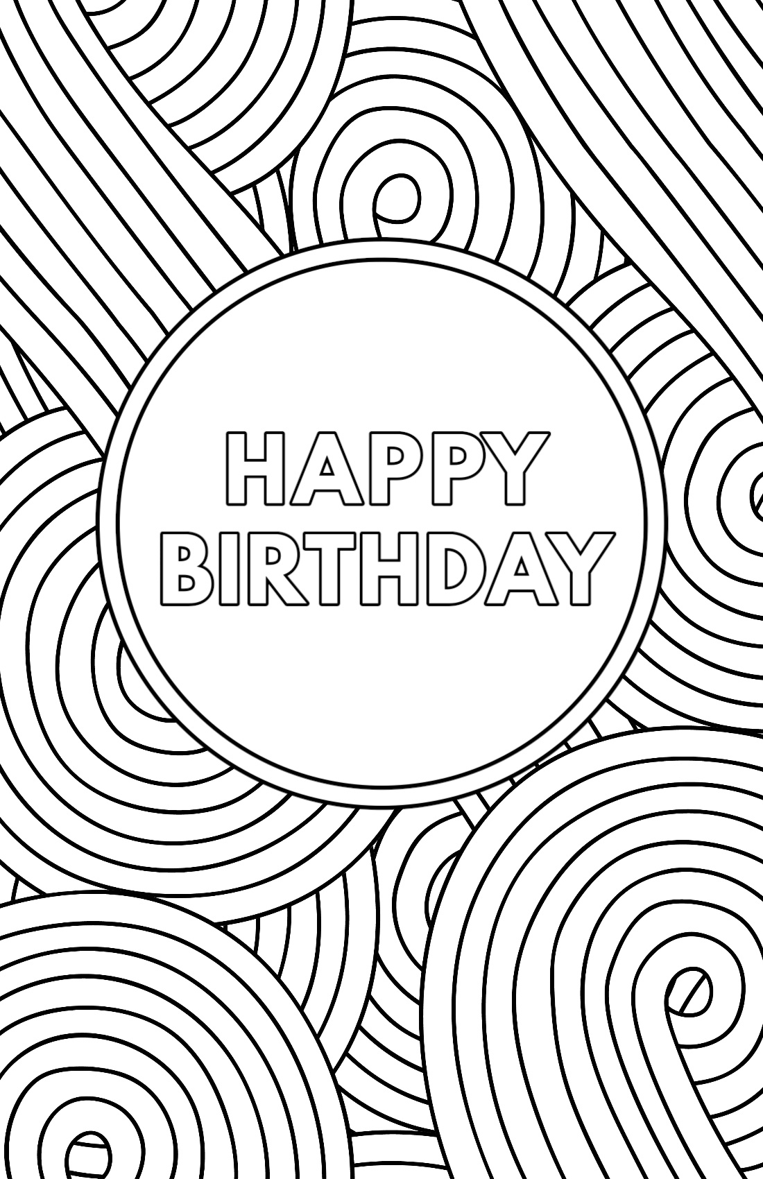 Free Printable Birthday Cards - Paper Trail Design in Black and White Free Printable Birthday Cards