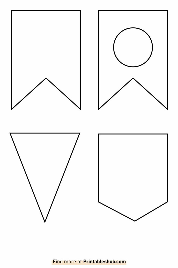 Free Printable Blank Banner Template Pdf with Free Blank Flag Template Printable