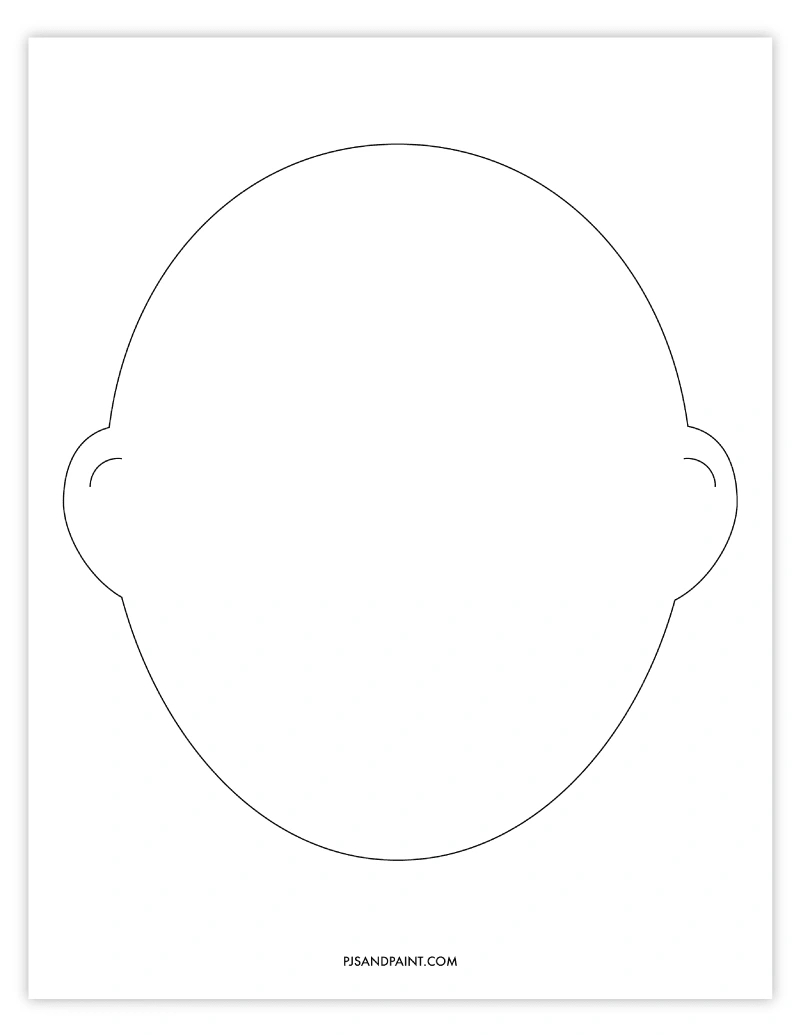 Free Printable Blank Face Template - Pjs And Paint throughout Free Face Template
