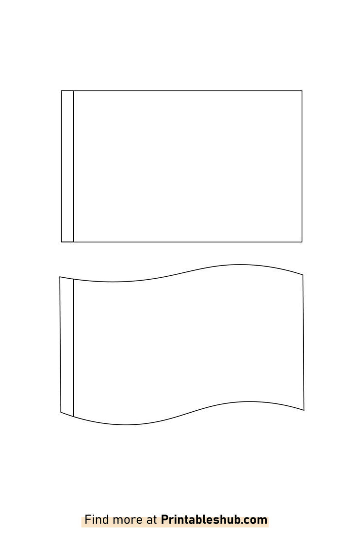 Free Printable Blank Flag Template Pdf for Free Blank Flag Template Printable
