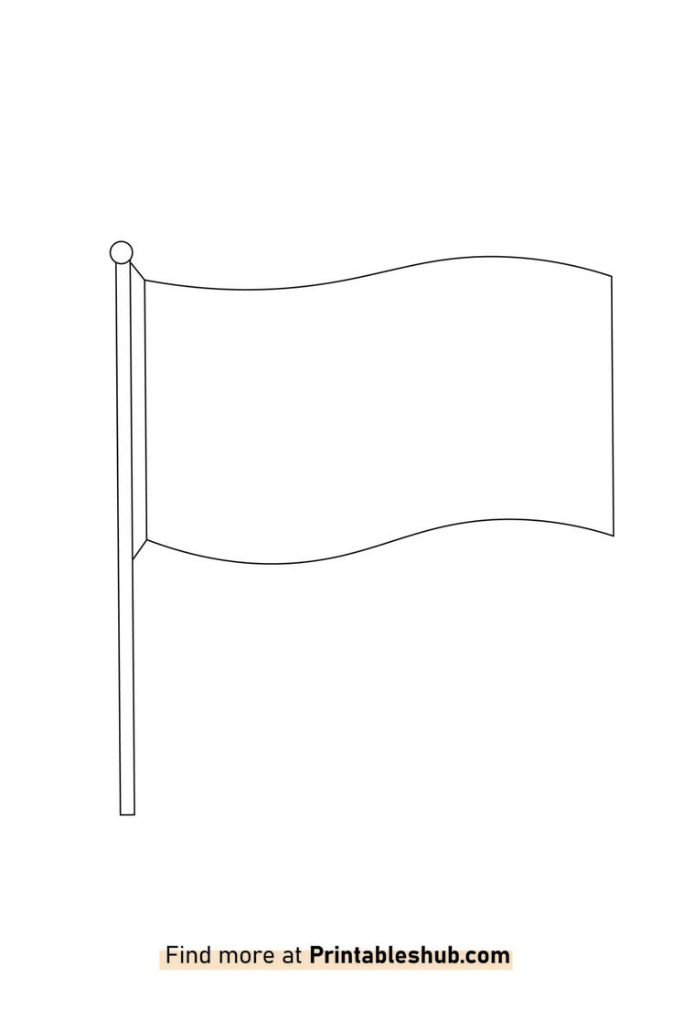 Free Printable Blank Flag Templates [Pdf Included] for Free Blank Flag Template Printable