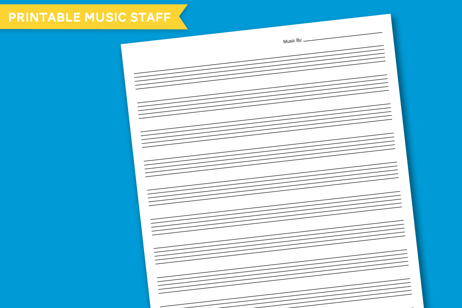 Free Printable Blank Music Staff Paper - Download At Paging Supermom intended for Free Printable Staff