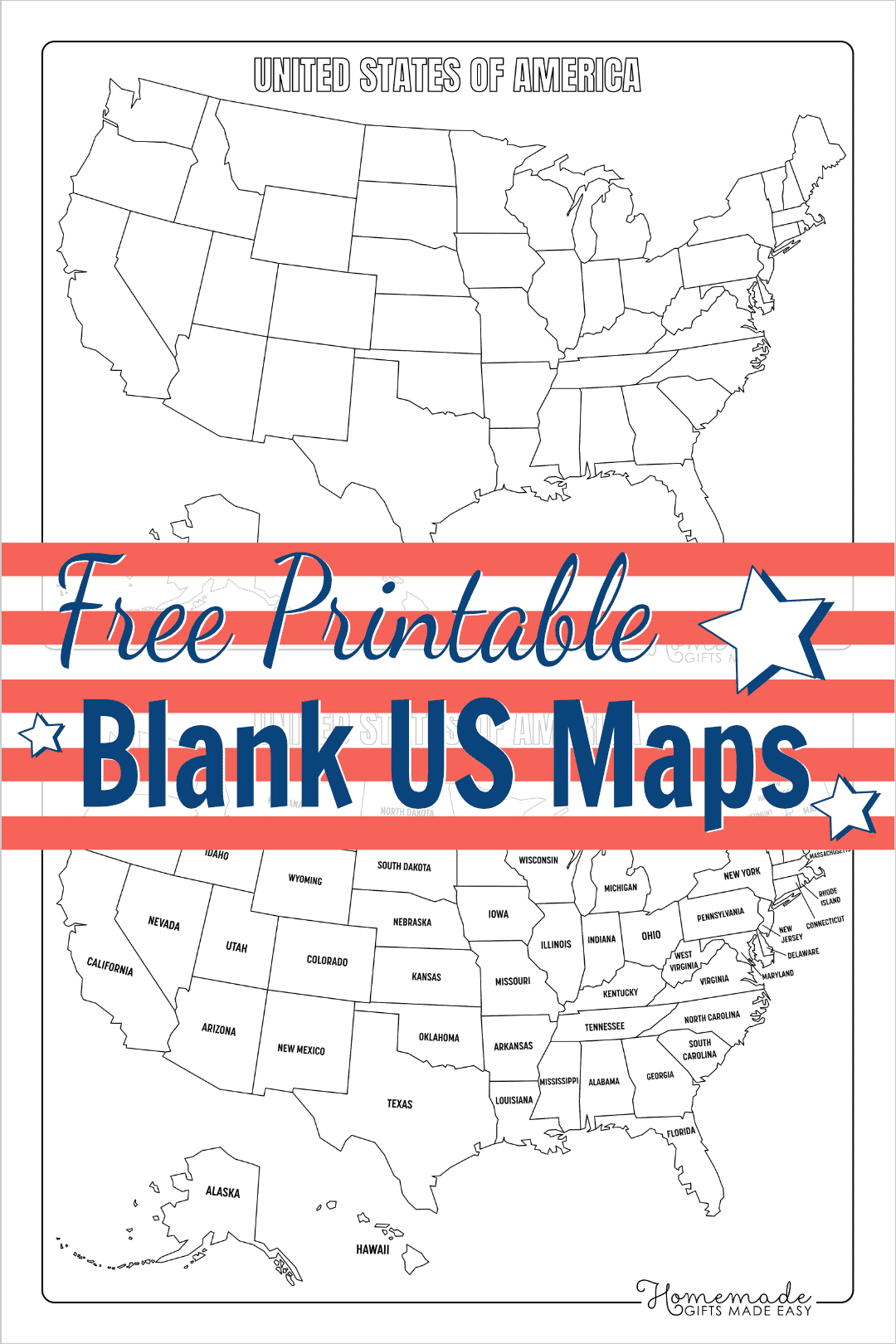 Free Printable Blank Us Map (Pdf Download) with regard to Free Printable USA Maps