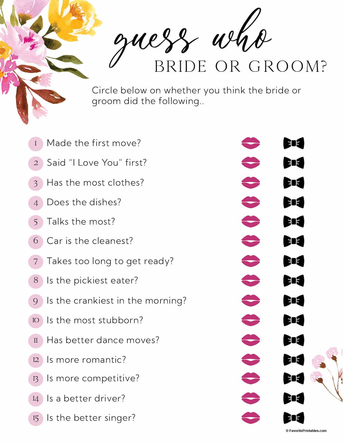 Free Printable Bridal Shower Games - Favorite Printables with Pdf Free Printable Bridal Shower Games