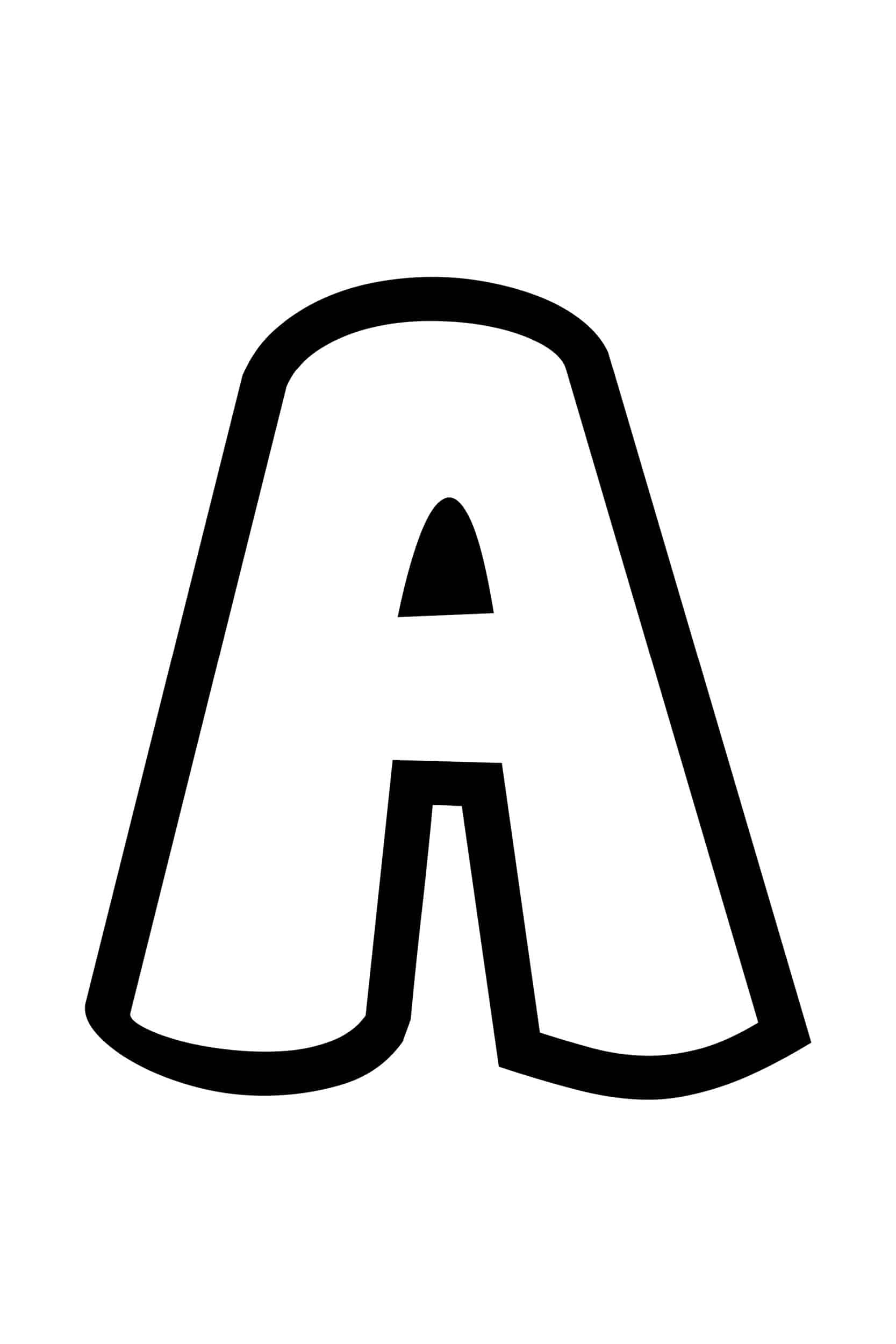 Free Printable Bubble Letter Stencils: Bubble Letter A within Free Printable Bubble Alphabet Letters