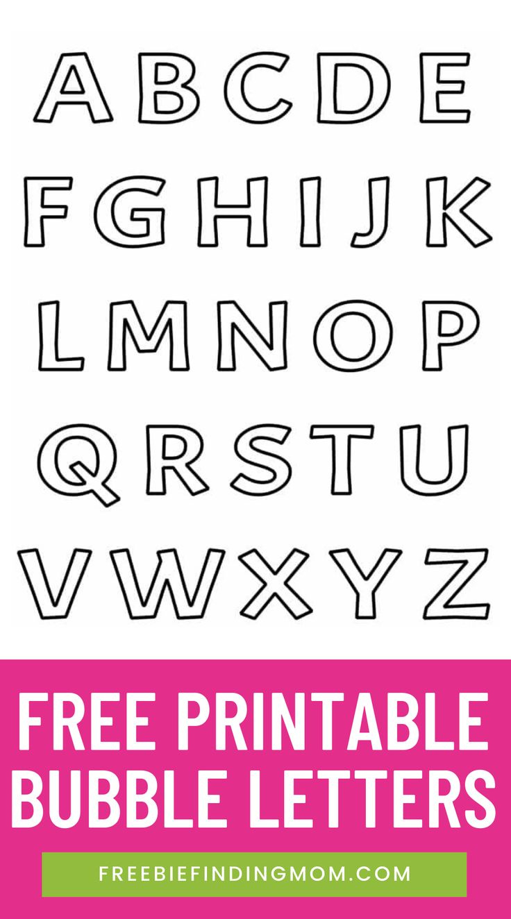 Free Printable Bubble Letters Alphabet for Free Printable Bubble Alphabet Letters