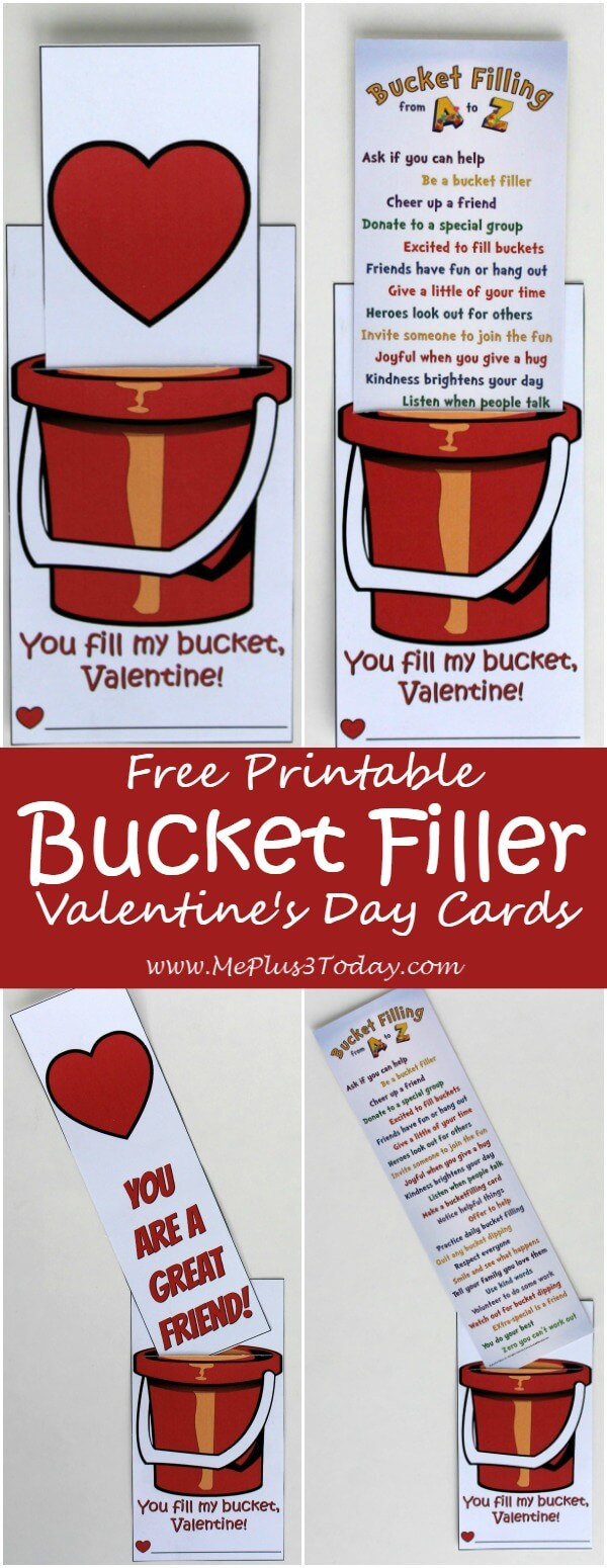 Free Printable Bucket Filler Valentines For Kids - You Fill My pertaining to Have You Filled A Bucket Today Free Printables