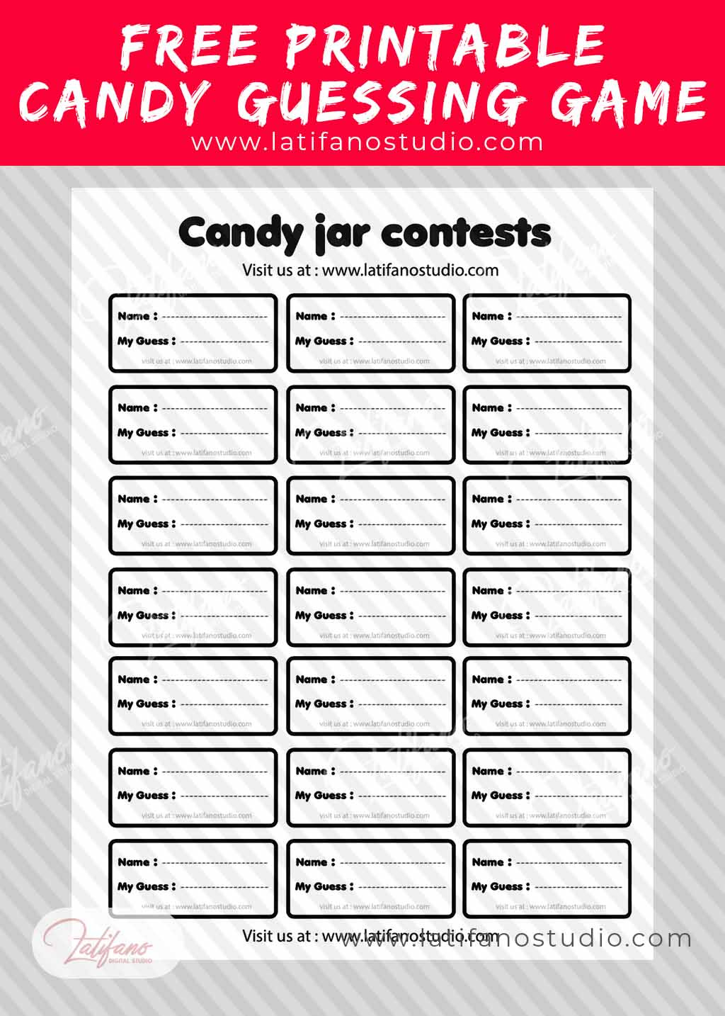 Free Printable Candy Guessing Game - Free Printable Candy Guessing within Free Printable Guess How Many Candies