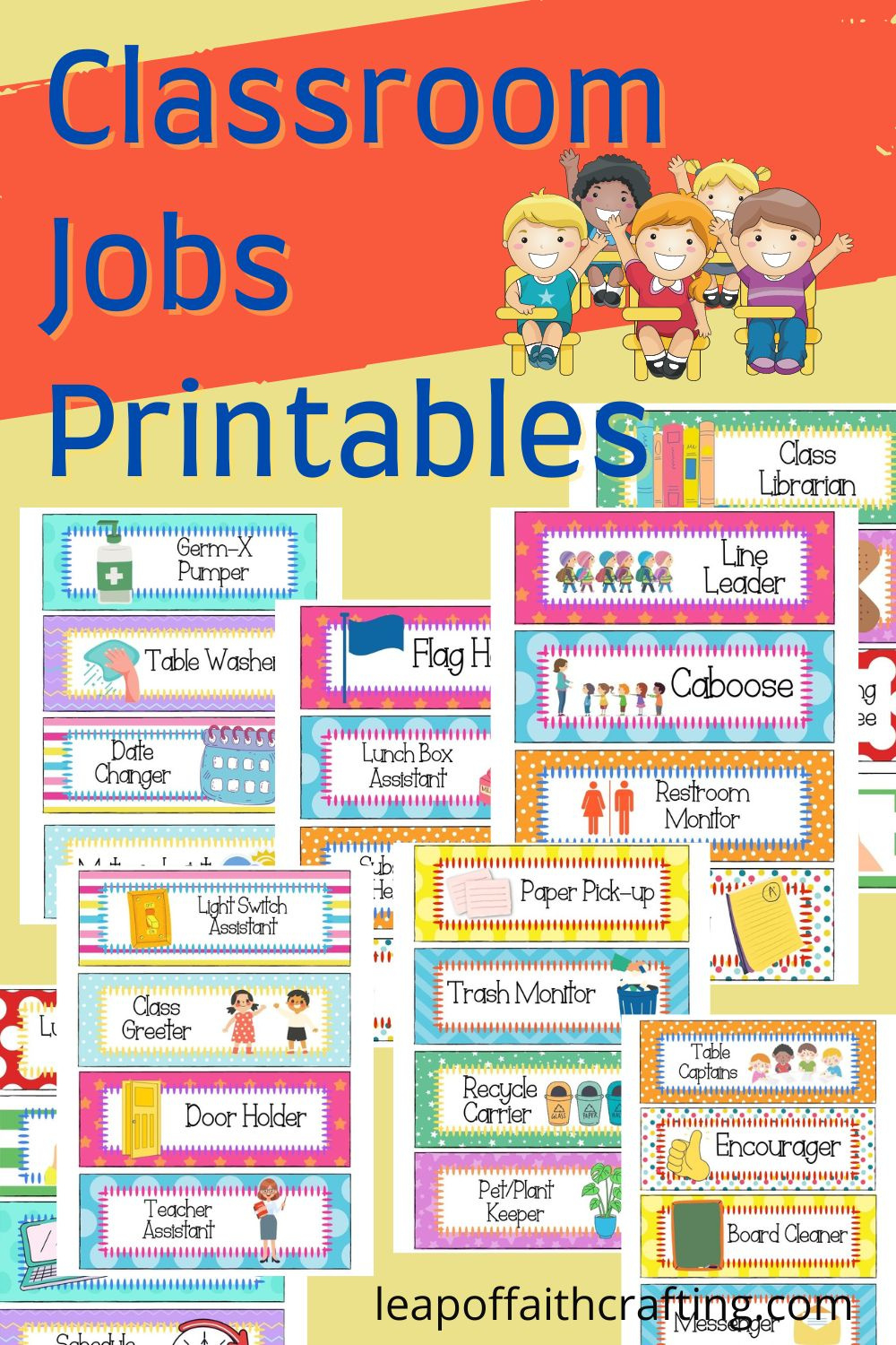 Free Printable Classroom Jobs Pdf To Use Now! - Leap Of Faith Crafting for Classroom Jobs Printables Free