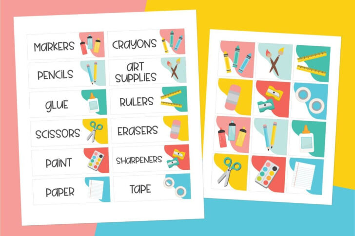 Free Printable Classroom Labels with Pictures