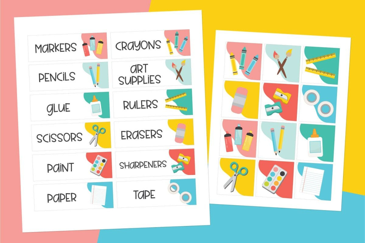Free Printable Classroom School Supply Labels - Hey, Let&amp;#039;S Make Stuff inside Free Printable Classroom Labels with Pictures