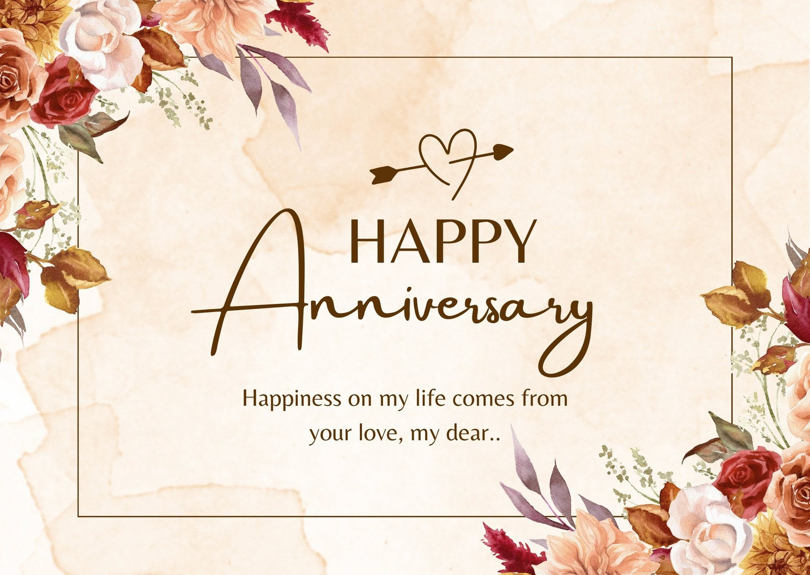 Free, Printable, Customizable Anniversary Card Templates | Canva with Free Printable Anniversary Cards For My Wife