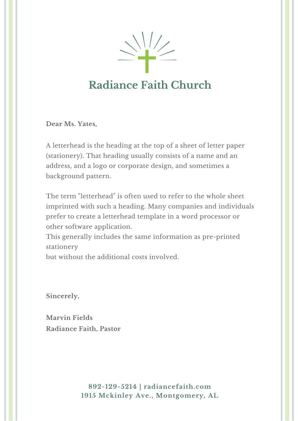 Free, Printable, Customizable Church Letterhead Templates | Canva within Free Church Letterhead Templates Word