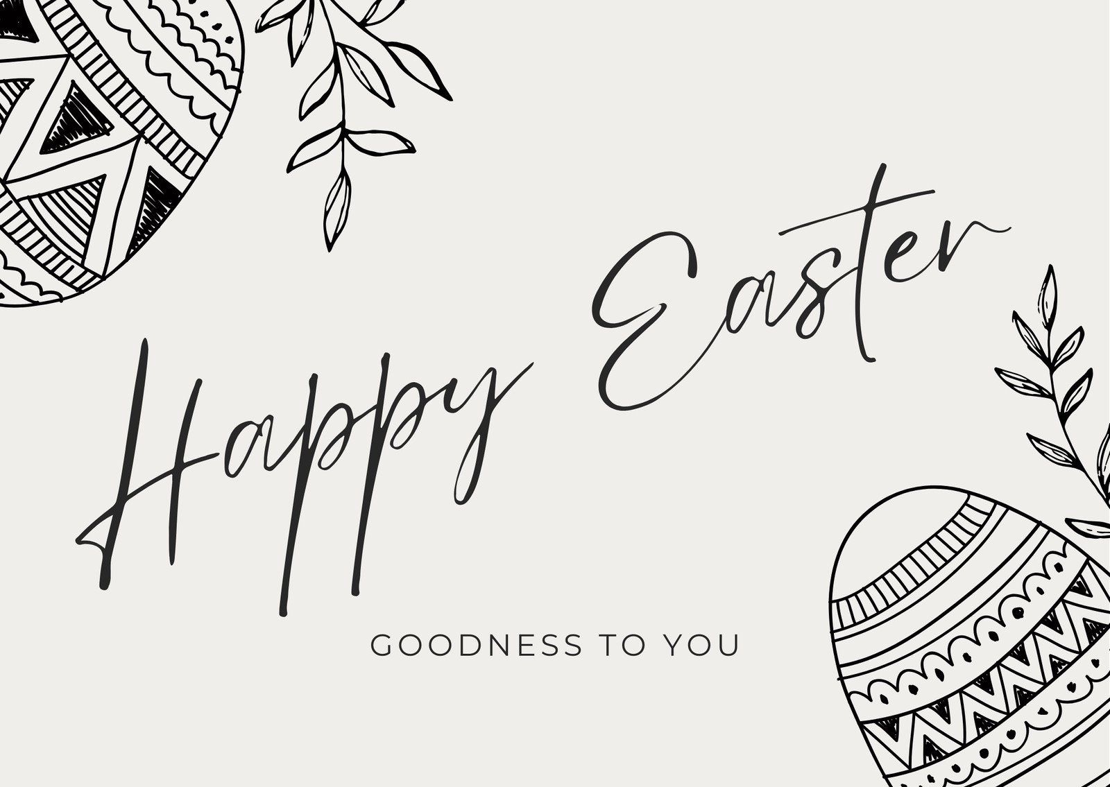 Free Printable, Customizable Easter Card Templates | Canva in Free Printable Easter Cards Black and White